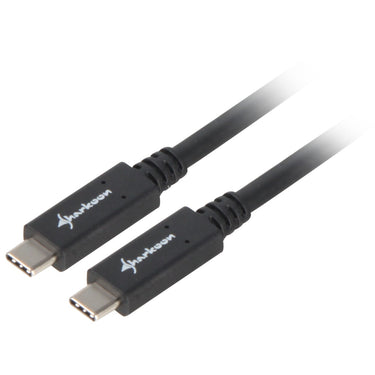 Sharkoon usb-c 3.2 > usb-c kabel (zwart, 0,5 meter )