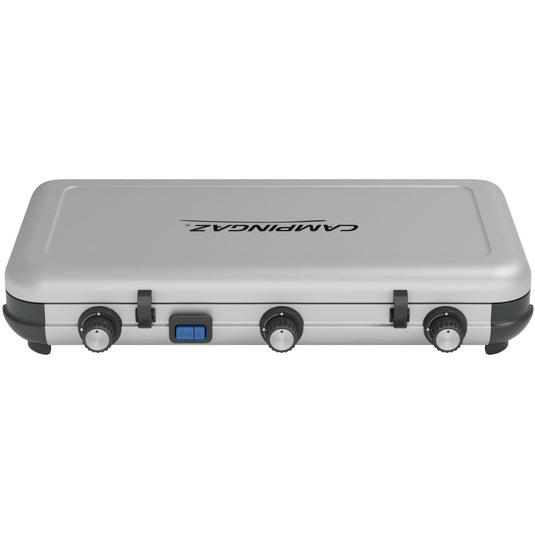 Campingaz camping kitchen 2 multi-cook campingkooktoestel – 3-delig kookoppervlak – elektronische ontsteking - zilvergrijs