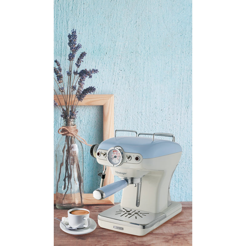 Load image into Gallery viewer, Ariete vintage espressomachine 1389 15 (lichtblauw wit)
