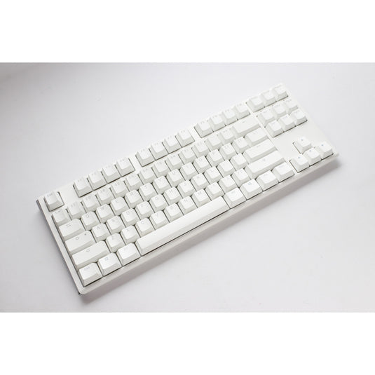 Ducky one 3 classic pure white tkl rgb mechanisch toetsenbord (wit, us lay-out (qwerty), cherry mx speed silver, 80% (tkl), rgb leds, double-shot pbt, hot-swappable, quack mechanics)