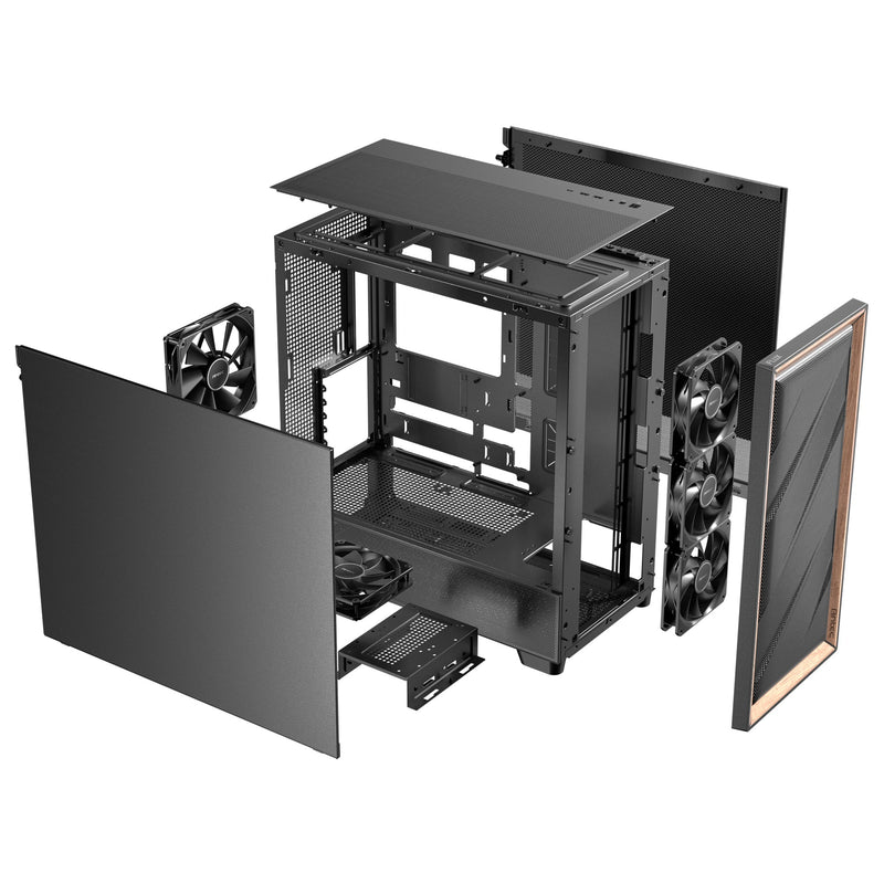 Load image into Gallery viewer, Antec flux se midi tower behuizing (zwart | 2x usb-a | 1x usb-c)
