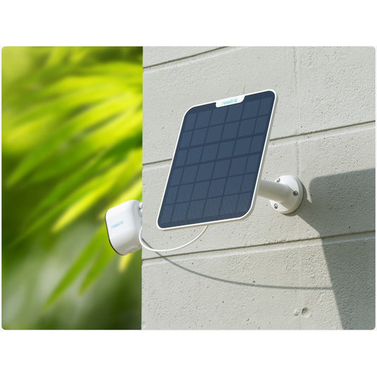 Reolink zonnepaneel compatibel met accucamera - riem en 4m verbindingskabel - 6w vermogen - weerbestendig - zonnepaneel 2