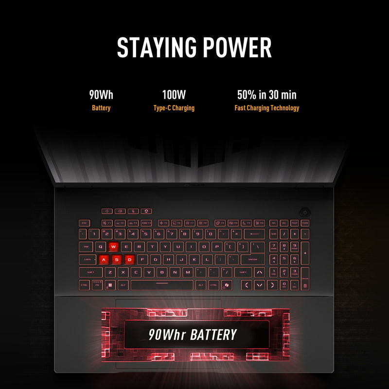 Load image into Gallery viewer, Asus tuf gaming a18 fa808um-s8112w 18 gaming laptop (zwart grijs | ryzen 7 260 | rtx 5060 | 16 gb | 1 tb ssd)
