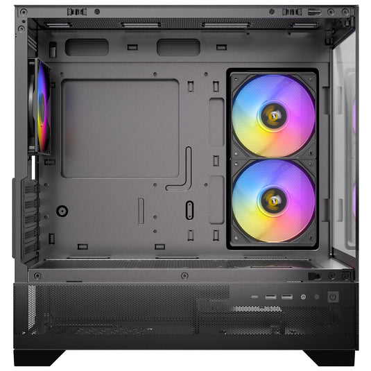 Antec cx500m rgb mini tower behuizing (zwart | 3x usb-a | tempered glass)