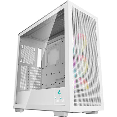 Deepcool morpheus midi tower behuizing (wit | 4x usb-a | 1x usb-c | rgb | tempered glass)