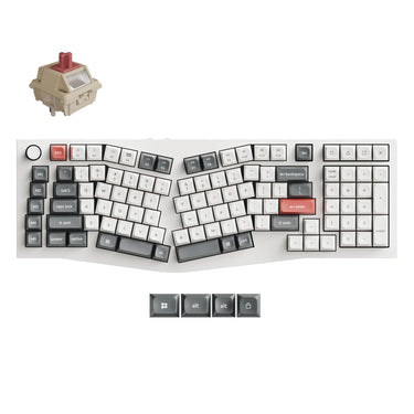 Keychron q13 ultra-p1 8k wireless custom mechanical keyboard (wit, us lay-out (qwerty), silk pom red, 96%, rgb, hot swap, 8k, 2.4 ghz | bluetooth 5.2 | usb-c)