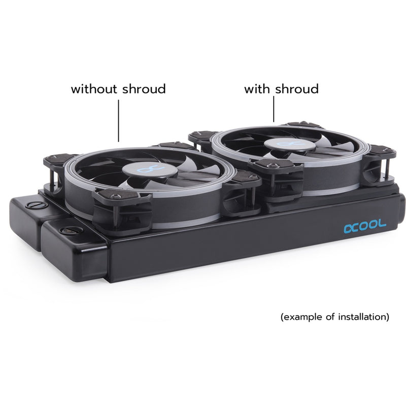 Load image into Gallery viewer, Alphacool shroud decoupling 120mm (7mm thick) inbouwframe (zwart)
