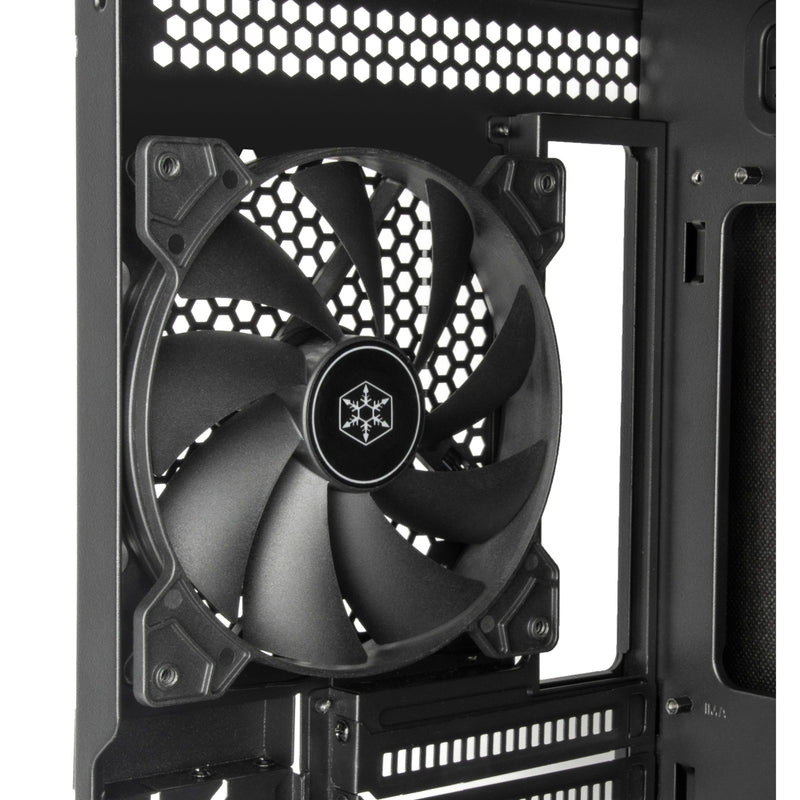 Load image into Gallery viewer, Silverstone sst-sed1-b midi tower behuizing (zwart | 2x usb-a | 1x usb-c)
