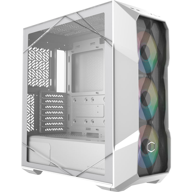 Load image into Gallery viewer, Cooler master masterbox td500 mesh v2 midi tower behuizing (wit | 2x usb-a | 1x usb-c | rgb | tempered glass)
