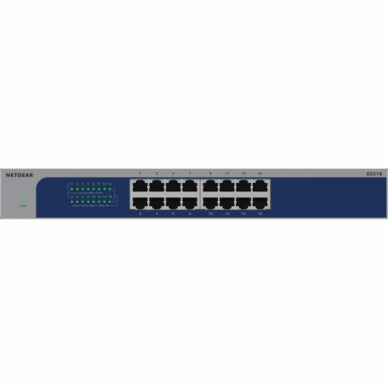 Load image into Gallery viewer, Netgear gs516 switch (grijs blauw)
