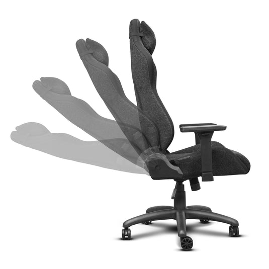 Trust gxt 723 ruya comfortabele stoffen gamingstoel (grijs)