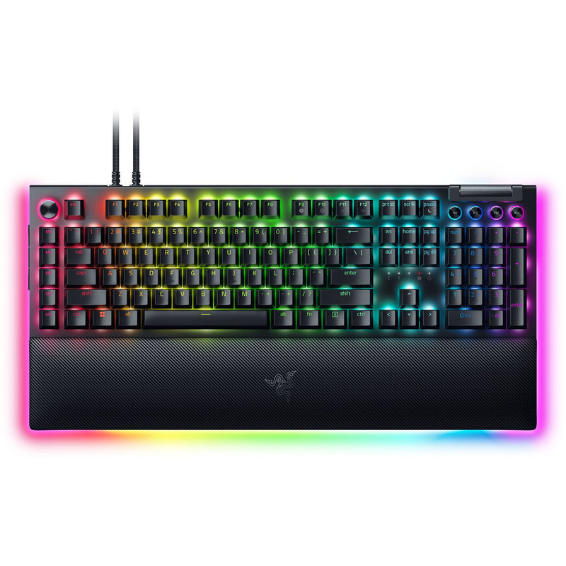 Load image into Gallery viewer, Razer blackwidow v4 pro, gaming toetsenbord (zwart, us lay-out, yellow, rgb leds, doubleshot abs)
