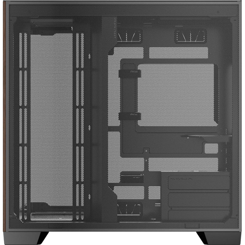 Load image into Gallery viewer, Antec c8 curve wood midi tower behuizing (zwart houtkleur | 2x usb-a | 1x usb-c | tempered glass)
