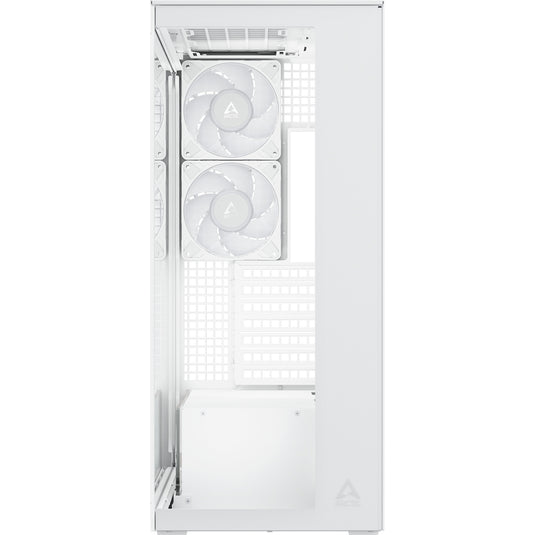 Arctic xtender midi tower behuizing (wit | 2x usb-a | 1x usb-c | rgb | tempered glass)