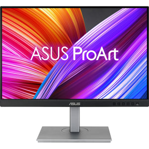 Asus proart display pa248cnv 24 monitor (zwart zilver, 2x displayport, 1x hdmi, 1x usb-c, 4x usb-a, 1x rj-45, 75 hz, hdmi, displayport, usb, lan, audio)