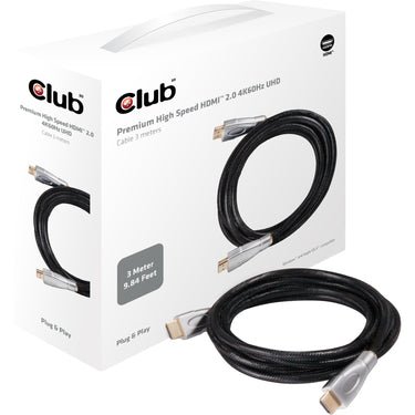 Club 3d hdmi 2.0 premium uhd kabel (3 meter)