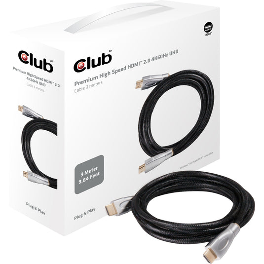 Club 3d hdmi 2.0 premium uhd kabel (3 meter)