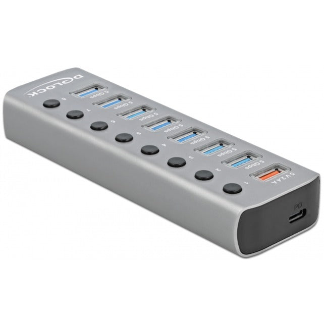 Load image into Gallery viewer, Delock usb 3.2 gen 1 hub met 7 poorten usb-hub (grijs)
