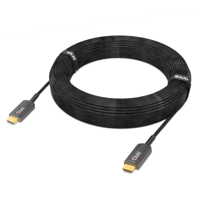 Load image into Gallery viewer, Club 3d gecertificeerde actieve optische ultra high speed hdmi 2.1 kabel (zwart, 20 meter, 8k)
