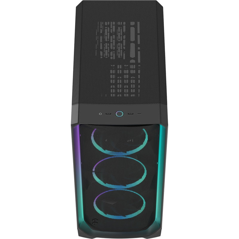 Afbeelding laden in galerijviewer, Fractal design meshify 3 ambience pro rgb midi tower behuizing (zwart | 2x usb-a | 1x usb-c | rgb | tempered glass)
