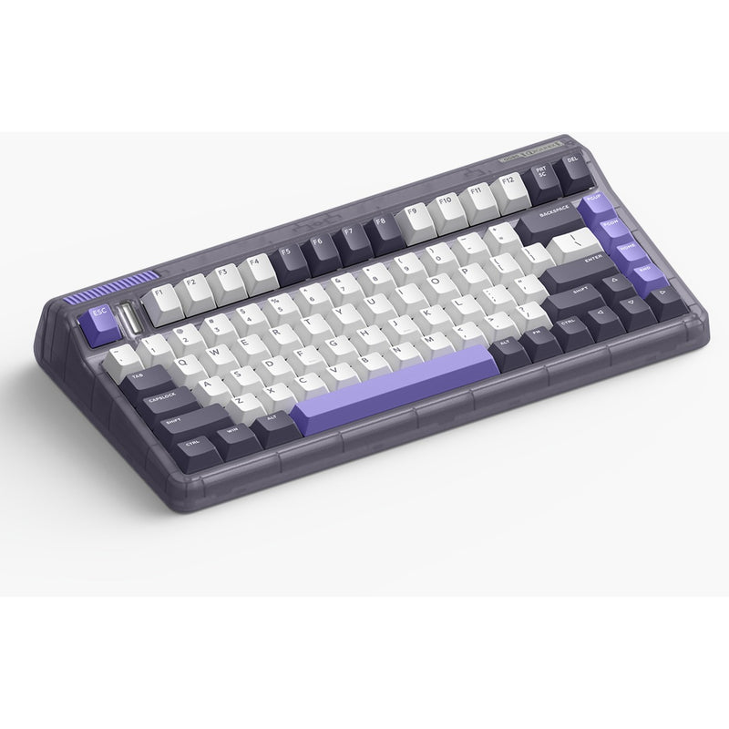 Load image into Gallery viewer, Iqunix og80 lavandin wireless mechanical keyboard, gaming toetsenbord (lavendel, us lay-out, cherry mx brown, 80% (tkl), hot-swappable, pbt, 2.4ghz | bluetooth 5.1 | usb-c)
