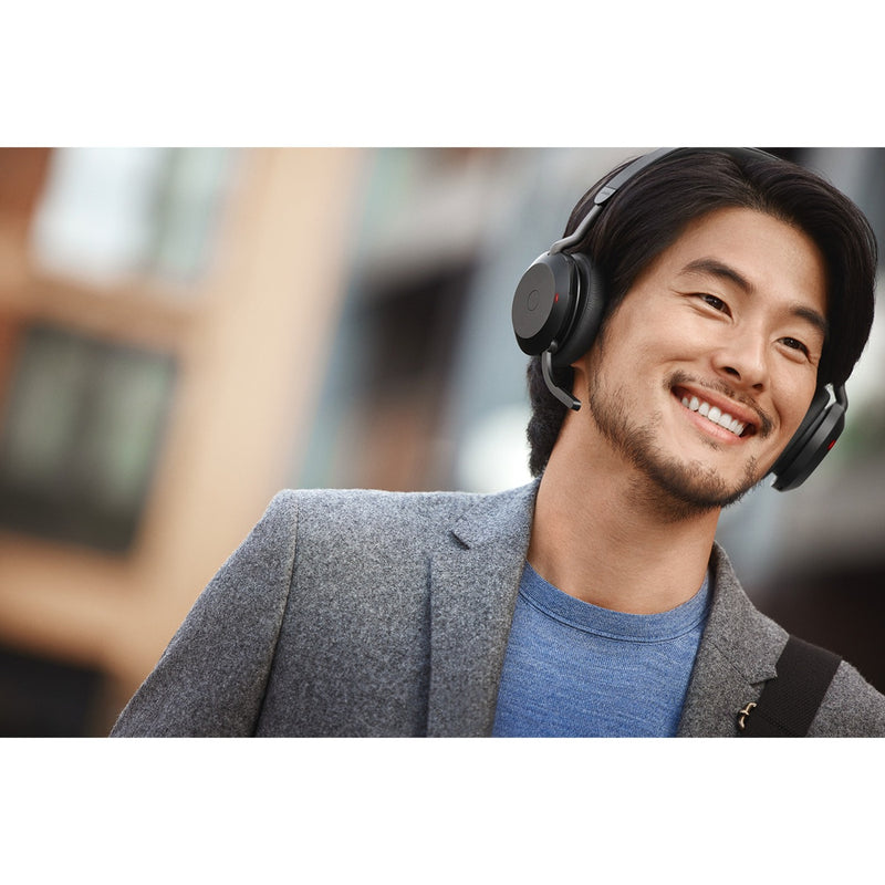 Load image into Gallery viewer, Jabra evolve2 75 on-ear headset (zwart, link380a, microsoft teams)
