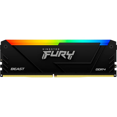 Kingston fury beast rgb 64 gb ddr4-3200 (2x 32 gb) werkgeheugen (zwart, kf432c16bb2ak2 64, xmp 2.0)