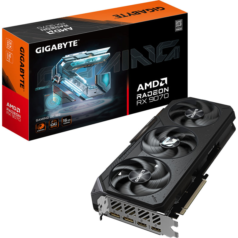 Load image into Gallery viewer, Gigabyte radeon rx 9070 gaming oc 16g grafische kaart (zwart, 2x displayport, 2x hdmi, rdna4)
