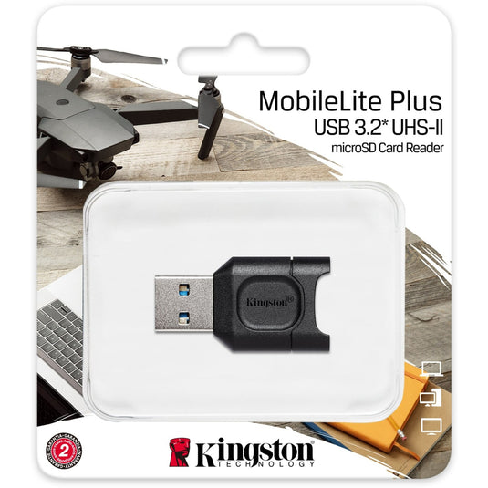 Kingston mobilelite plus microsd reader kaartlezer (zwart)
