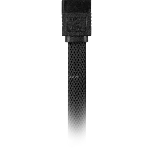 Sharkoon sata iii 90° sleeve kabel (zwart, 0,3 meter)