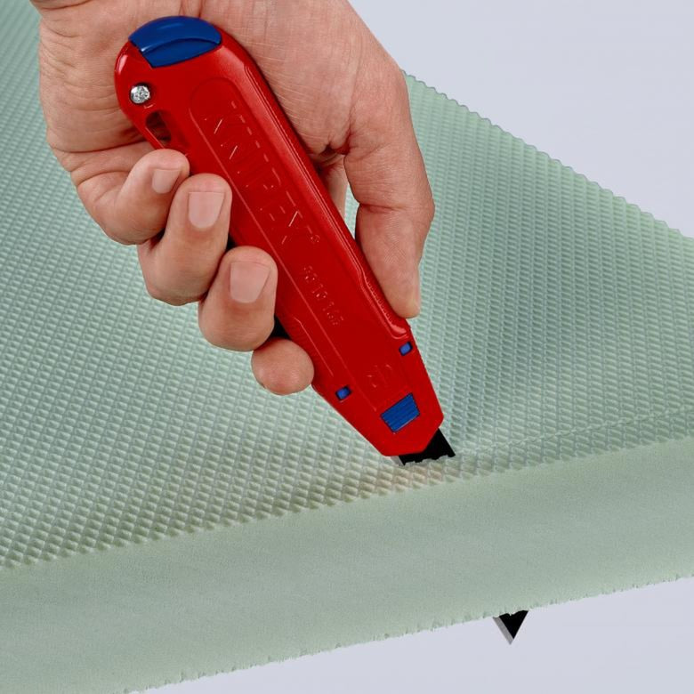 Load image into Gallery viewer, Knipex cutix universele mes stanleymes (rood blauw, incl. 2 mesbladen)
