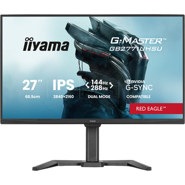 Iiyama g-master red eagle gb2771uhsu-b1 27 4k uhd gaming monitor (zwart (mat), 2x hdmi, displayport, 2x usb-a, 2x usb-c, 144 hz 288 hz)