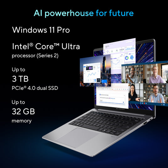 Asus expertbook p5 p5405csa-nz0195x 14 laptop (grijs | core ultra 7 258v | arc graphics 140v | 32 gb | 1 tb ssd)