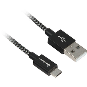 Sharkoon usb-a 2.0 naar micro-usb-b kabel (zwart grijs, 2 meter)