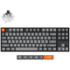 Keychron k8 max-h3 rgb mechanisch toetsenbord (zwart, us lay-out (qwerty), super brown, 80% (tkl), rgb leds, osa double-shot pbt, hot swap, usb-c | 2.4 ghz | bluetooth 5.1)