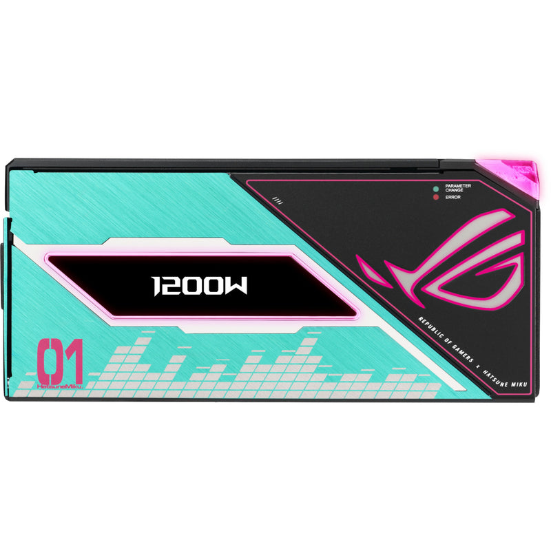 Load image into Gallery viewer, Asus rog thor platinum iii hatsune miku edition modulaire 1200 watt voeding (zwart, 1x 12v-2x6, 4x pcie)
