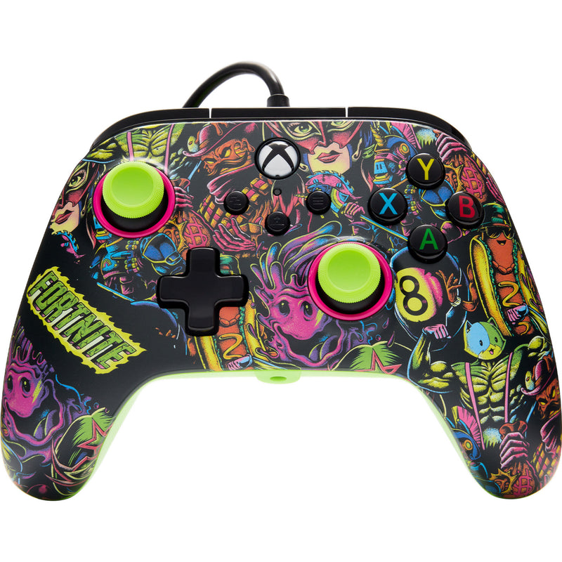 Load image into Gallery viewer, Powera advantage controller met kabel voor de xbox series x|s - fortnite: glow (neongroen, xbox series x|s, xbox one, pc)
