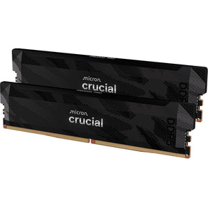 Crucial 32 gb ddr5-6400 (2x 16 gb) dual-kit werkgeheugen (zwart, pro, xmp 3.0, amd expo)