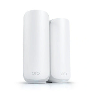 Netgear orbi 370 wifi mesh systeem, dual-band wifi 7-mesh systeem, 2 stuks mesh router (wit, 1x orbi wifi 7-router (rbe371), 1x orbi wifi 7-satelliet (rbe370))