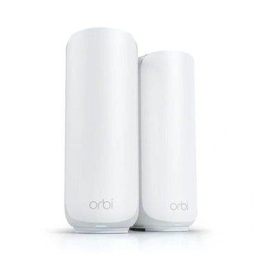 Netgear orbi 370 wifi mesh systeem, dual-band wifi 7-mesh systeem, 2 stuks mesh router (wit, 1x orbi wifi 7-router (rbe371), 1x orbi wifi 7-satelliet (rbe370))