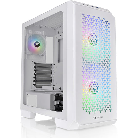 Thermaltake view 300 mx midi tower behuizing (wit | 2x usb-a | 1x usb-c | rgb | window)