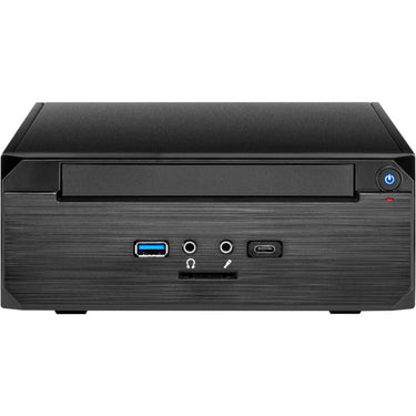 Inter-tech itx mw-02 ii htpc behuizing (zwart | 1x usb-a | 1x usb-c)