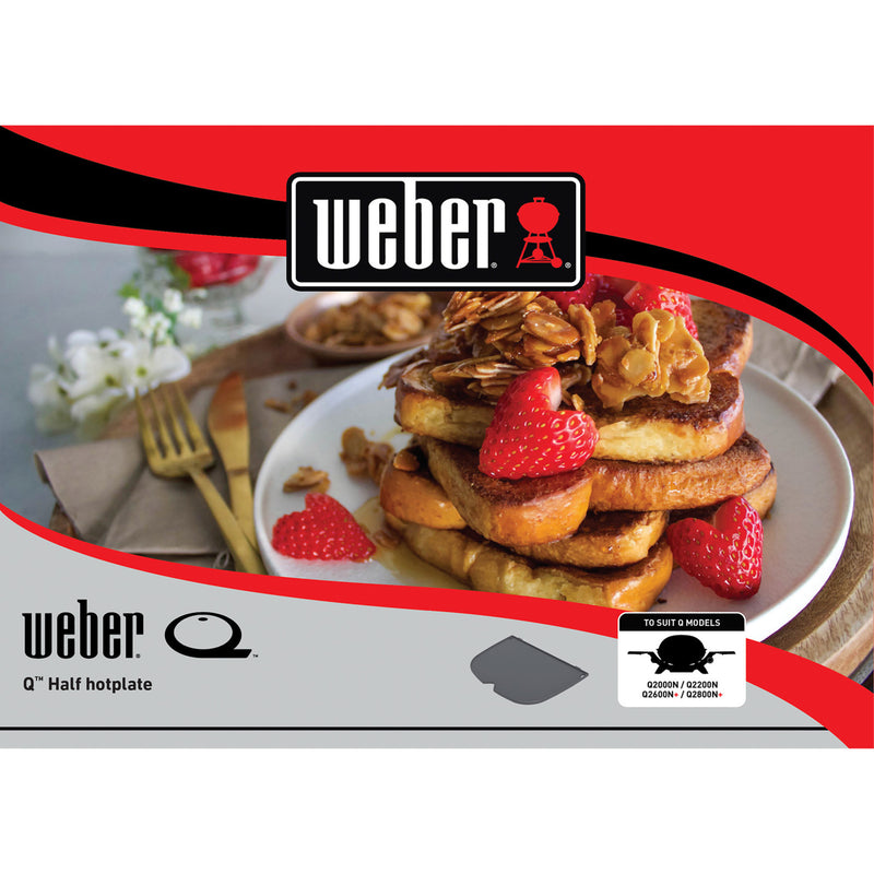 Load image into Gallery viewer, Weber halve planca voor q 2100n, q 2200n en q 2800n+ grillplaat (zwart)
