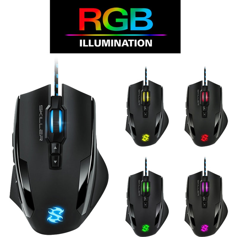 Load image into Gallery viewer, Sharkoon skiller sgm1 rgb gaming muis (zwart, 10.800 dpi, rgb leds)
