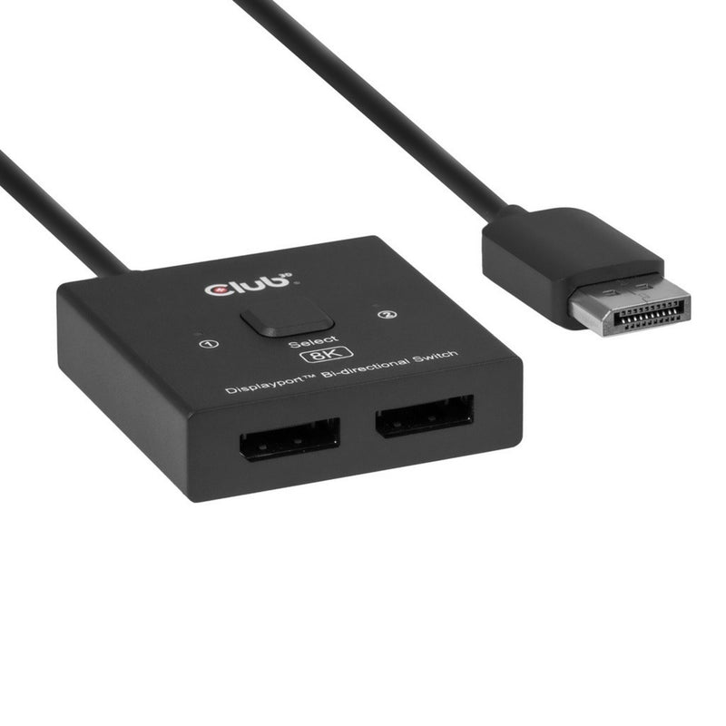 Load image into Gallery viewer, Club 3d 2-in-1 bidirectionele displayport switch (zwart, 8k)
