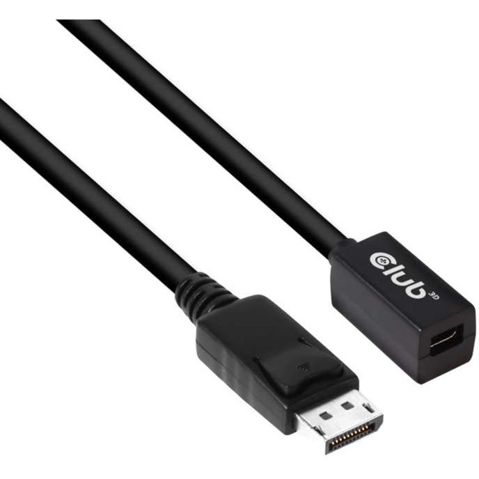Load image into Gallery viewer, Club 3d mini-displayport naar displayport 1.4 (male) verlengkabel (zwart, 1 meter)
