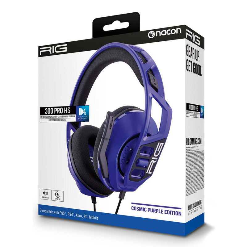 Load image into Gallery viewer, Nacon rig 300 pro hs cosmic over-ear gaming headset (paars, playstation 4, playstation 5, windows, nintendo switch)
