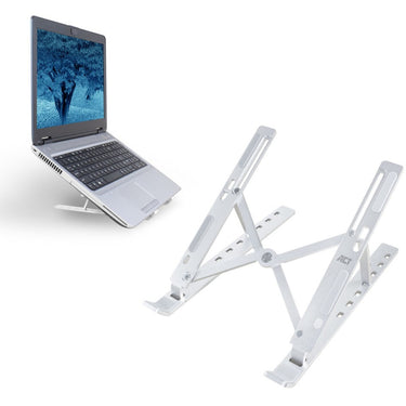 Act connectivity laptopstandaard aluminium, opvouwbaar (aluminium, hoogte verstelbaar in 7 standen)