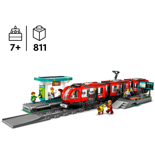 Lego city 60423 stadstram en station