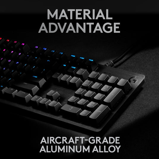 Logitech g512 carbon lightsync rgb mechanical gaming keyboard (zwart, us-international lay-out (qwerty), gx brown, 100%, rgb leds)